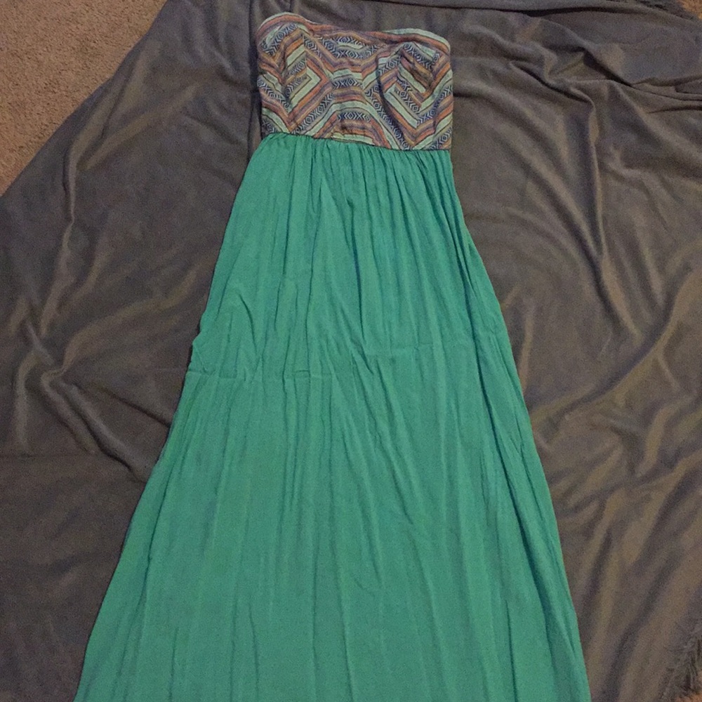 Strapless maxi dress